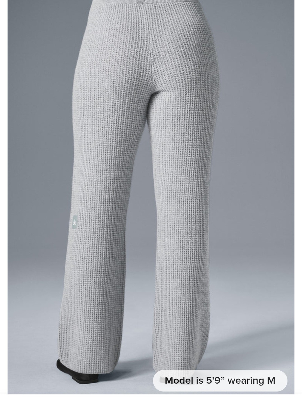 Alo Cashmere High-Waist Plush Waffle Pant - Picture 2 of 7